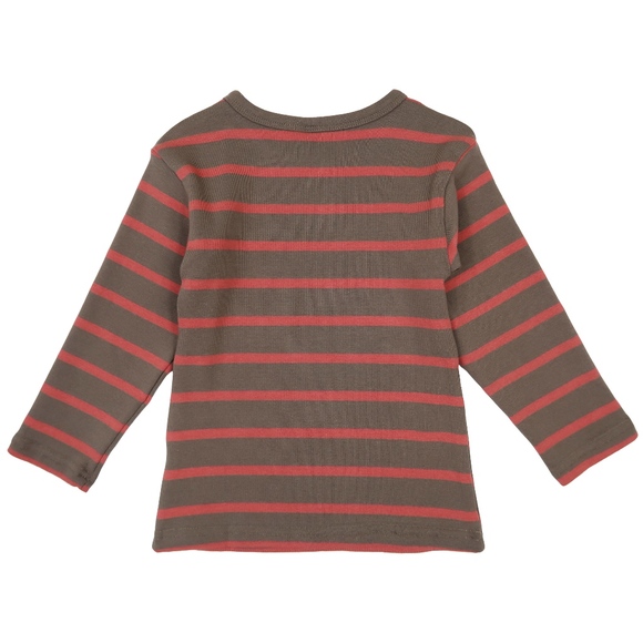 Kids Classic Long Sleeve Cotton Stripe T-Shirt - Picture 2 of 5